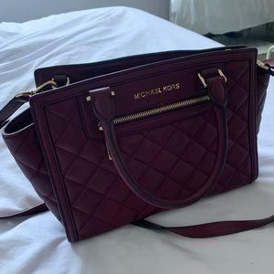 Maroon Michael Kors purse
